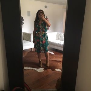 Tropical Print Dress